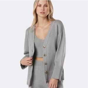 Favorite Daughter Cotton Cashmere blend gray cardigan size medium